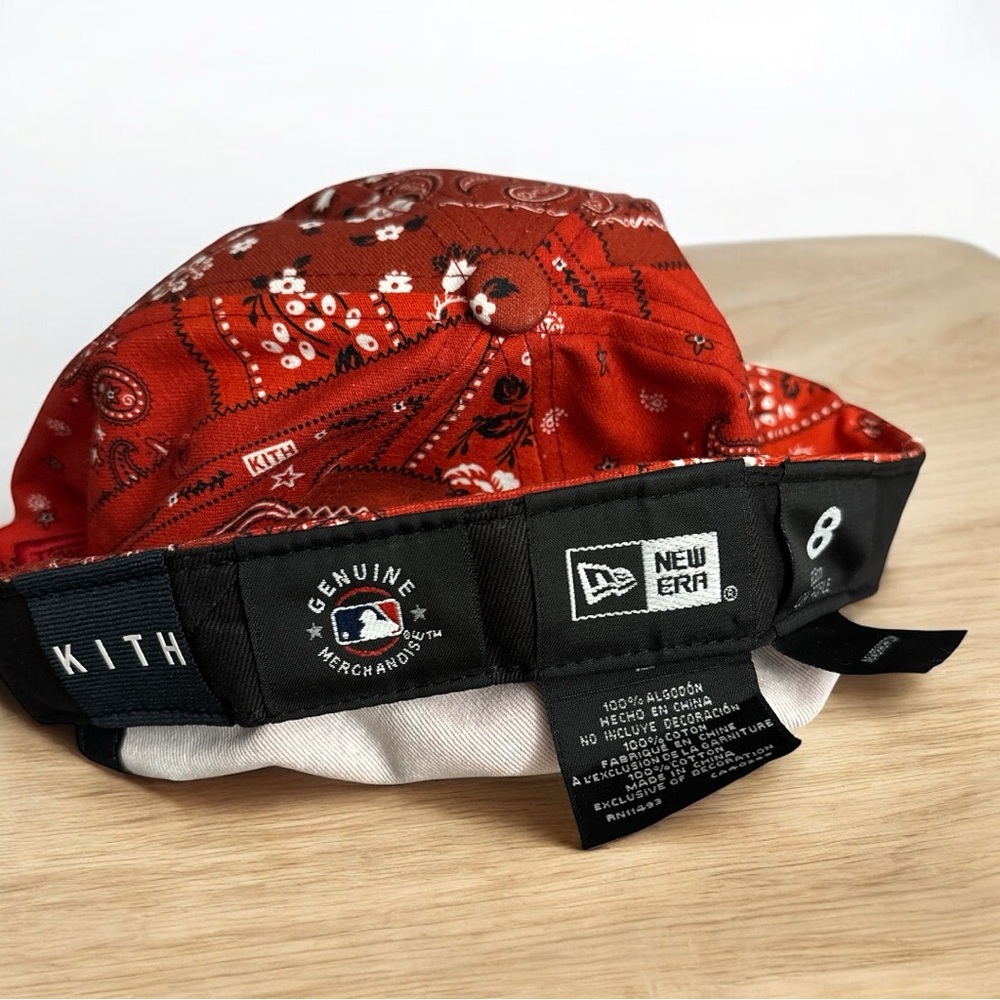 Kith x New Era Yankees Deconstructed Bandana Low Profile 59FIFTY ‘Pyre’ Hat NWT - Picture 4 of 7